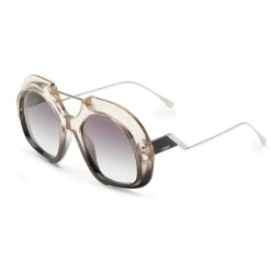 Fendi - Tropical Shine - Crystal & Black Aviator Oversize Sunglasses - Sunglasses - Eyewear - Avvenice^ Sunglasses & Eyewear