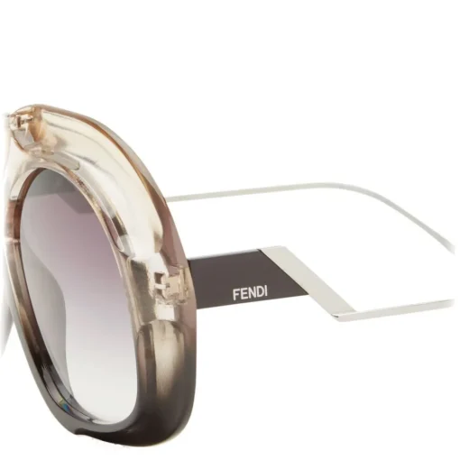Fendi - Tropical Shine - Crystal & Black Aviator Oversize Sunglasses - Sunglasses - Eyewear - Avvenice^ Sunglasses & Eyewear