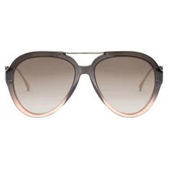 Fendi - Tropical Shine - Grey Aviator Sunglasses - Sunglasses - Eyewear - Avvenice^ Sunglasses & Eyewear