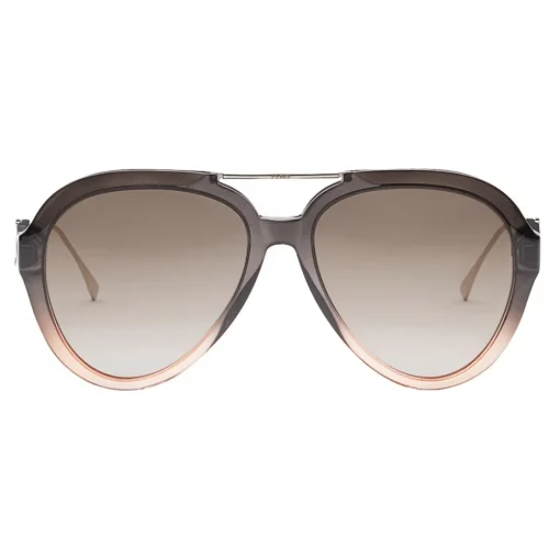 Fendi - Tropical Shine - Grey Aviator Sunglasses - Sunglasses - Eyewear - Avvenice^ Sunglasses & Eyewear