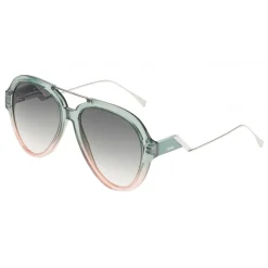 Fendi - Tropical Shine - Green & Pink Aviator Sunglasses - Sunglasses - Eyewear - Avvenice