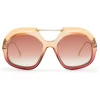 Fendi - Tropical Shine - Rose & Red Aviator Oversize Sunglasses - Sunglasses - Eyewear - Avvenice