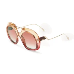 Fendi - Tropical Shine - Rose & Red Aviator Oversize Sunglasses - Sunglasses - Eyewear - Avvenice