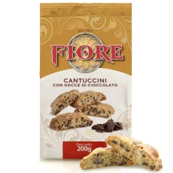 Fiore - Panforte di Siena 1827 Fiore - Panforte of Siena since 1827 - Tuscany Cantuccini with Chocolate Drops - Pastry - Box - 200 g - Avvenice