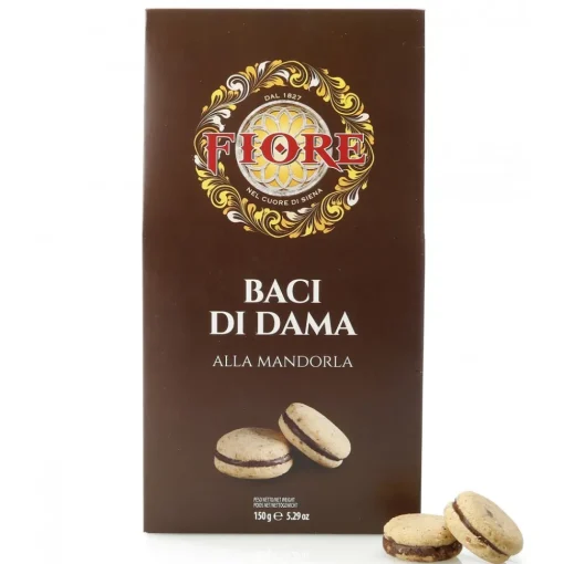 Fiore - Panforte di Siena 1827 Fiore - Panforte of Siena since 1827 - Baci di Dama with Tuscan Almond - Pastry - Box - 150 g - Avvenice