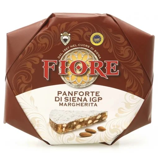 Fiore - Panforte di Siena 1827 Fiore - Panforte of Siena since 1827 - Panforte of Siena I.G.P. Margherita - Panforte - Hand Wrapped - 227 g - Avvenice^ Sweets