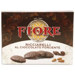 Fiore - Panforte di Siena 1827 Fiore - Panforte of Siena since 1827 - Ricciarelli of Siena with Dark Chocolate - Pastry - Box - 145 g - Avvenice^ Sweets
