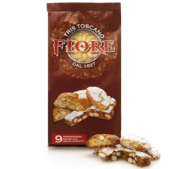 Fiore - Panforte di Siena 1827 Fiore - Panforte of Siena since 1827 - Tris Toscano ( Panforte, Ricciarelli, Cantuccini ) - Single Use Box - 155 g - Avvenice^ Sweets
