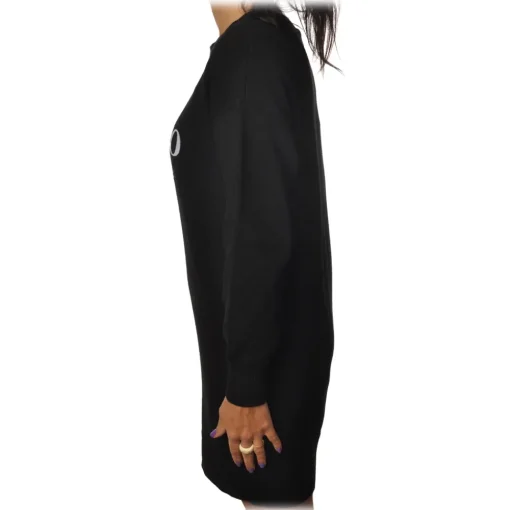Ga\u00eblle Paris Gaëlle Paris - Crewneck Dress with Long Sleeve - Black - Dress - Made in Italy - Luxury Exclusive Collection - Avvenice^ Dresses