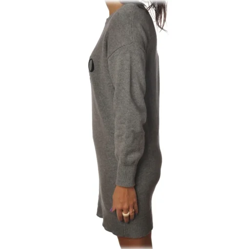 Ga\u00eblle Paris Gaëlle Paris - Dress with Long Sleeve - Gray - Dress - Made in Italy - Luxury Exclusive Collection - Avvenice