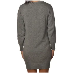 Ga\u00eblle Paris Gaëlle Paris - Dress with Long Sleeve - Gray - Dress - Made in Italy - Luxury Exclusive Collection - Avvenice