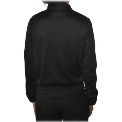 Ga\u00eblle Paris Gaëlle Paris - High Neck Sweatshirt with Zip Closure - Black - Sweatshirt - Made in Italy - Luxury Exclusive Collection - Avvenice^ Sweatshirts