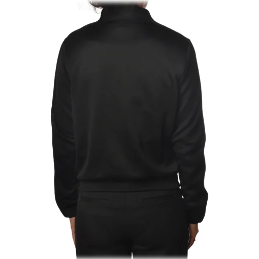 Ga\u00eblle Paris Gaëlle Paris - High Neck Sweatshirt with Zip Closure - Black - Sweatshirt - Made in Italy - Luxury Exclusive Collection - Avvenice^ Sweatshirts