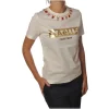 Ga\u00eblle Paris Gaëlle Paris - Short Sleeve Crewneck T-Shirt - Cream - T-Shirt - Made in Italy - Luxury Exclusive Collection - Avvenice^ T-shirt