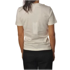 Ga\u00eblle Paris Gaëlle Paris - Short Sleeve Crewneck T-Shirt - Cream - T-Shirt - Made in Italy - Luxury Exclusive Collection - Avvenice^ T-shirt