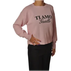 Ga\u00eblle Paris Gaëlle Paris - Sweater Wide Sleeves - Pink - Sweater - Made in Italy - Luxury Exclusive Collection - Avvenice