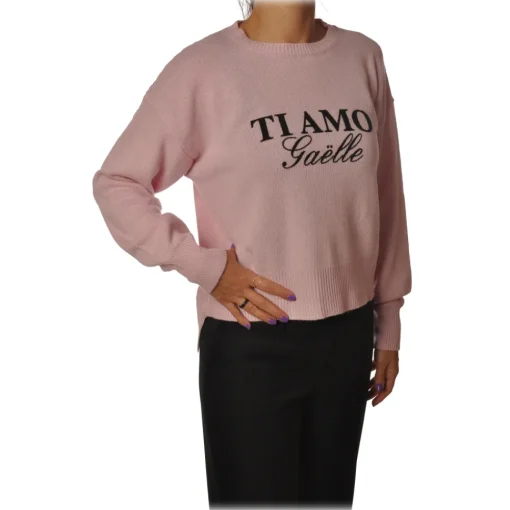 Ga\u00eblle Paris Gaëlle Paris - Sweater Wide Sleeves - Pink - Sweater - Made in Italy - Luxury Exclusive Collection - Avvenice