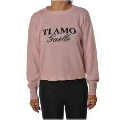 Ga\u00eblle Paris Gaëlle Paris - Sweater Wide Sleeves - Pink - Sweater - Made in Italy - Luxury Exclusive Collection - Avvenice