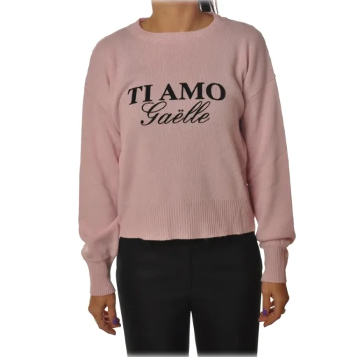 Ga\u00eblle Paris Gaëlle Paris - Sweater Wide Sleeves - Pink - Sweater - Made in Italy - Luxury Exclusive Collection - Avvenice