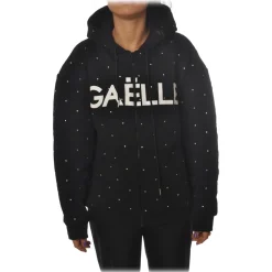 Ga\u00eblle Paris Gaëlle Paris - Sweatshirt with Hood and Zip Closure - Black - Sweatshirt - Made in Italy - Luxury Exclusive Collection - Avvenice