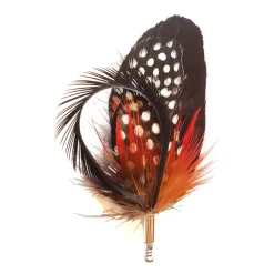 Genius Bowtie - Copernicus - Red Black - Real Feathers Pin - Luxury High Quality Pin - Avvenice^ Ties & Bow Ties
