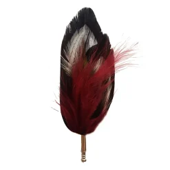Genius Bowtie - Donatello - Black - Real Feathers Pin - Luxury High Quality Pin - Avvenice