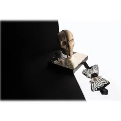 Genius Bowtie - Freud - Black - Suede Leather Bow Tie with Feathers - Luxury High Quality Bow Tie - Avvenice^ Ties & Bow Ties