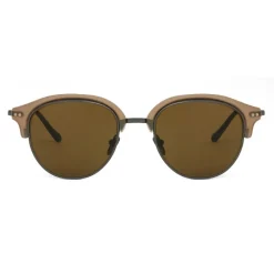Giorgio Armani - Cat Walk Sunglasses with Contrasting Superior Eyelashes - Brown - Eyewear - Avvenice