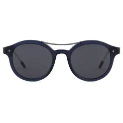 Giorgio Armani - Classic Pantos - Oval Frame Sunglasses - Blue - Sunglasses - Eyewear - Avvenice
