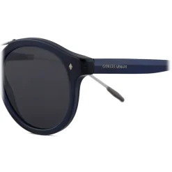 Giorgio Armani - Classic Pantos - Oval Frame Sunglasses - Blue - Sunglasses - Eyewear - Avvenice