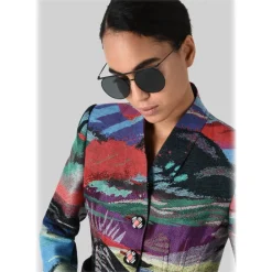 Giorgio Armani - Double Bridge - Metal Sunglasses with Gradient Lenses - Black - Sunglasses - Eyewear - Avvenice