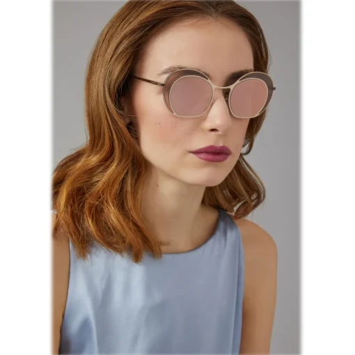 Giorgio Armani - Double Circle - Sunglasses with Double Circle Frame - Grey - Sunglasses - Eyewear - Avvenice