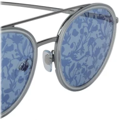 Giorgio Armani - Floral - Sunglasses with Floral Print Lenses - Blue - Sunglasses - Eyewear - Avvenice^ Sunglasses & Eyewear