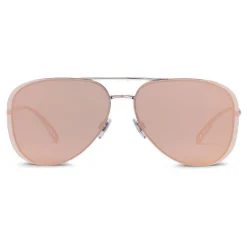 Giorgio Armani - Metal Pilot Frame Sunglasses - Silver - Sunglasses - Eyewear - Avvenice