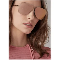 Giorgio Armani - Metal Pilot Frame Sunglasses - Silver - Sunglasses - Eyewear - Avvenice