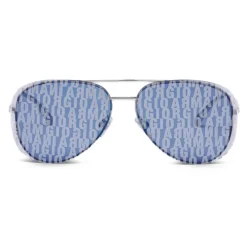 Giorgio Armani - Metal Round Oval Frame Sunglasses - Silver - Sunglasses - Eyewear - Avvenice^ Sunglasses & Eyewear