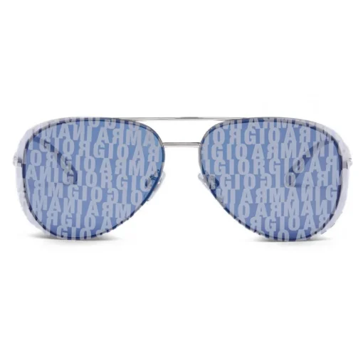 Giorgio Armani - Metal Round Oval Frame Sunglasses - Silver - Sunglasses - Eyewear - Avvenice^ Sunglasses & Eyewear