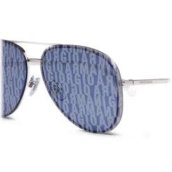 Giorgio Armani - Metal Round Oval Frame Sunglasses - Silver - Sunglasses - Eyewear - Avvenice^ Sunglasses & Eyewear