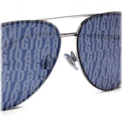 Giorgio Armani - Metal Round Oval Frame Sunglasses - Silver - Sunglasses - Eyewear - Avvenice^ Sunglasses & Eyewear