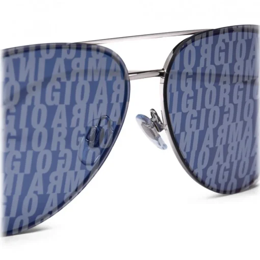 Giorgio Armani - Metal Round Oval Frame Sunglasses - Silver - Sunglasses - Eyewear - Avvenice^ Sunglasses & Eyewear