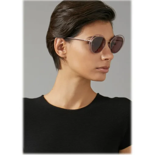 Giorgio Armani - Open Lenses Round Frame Sunglasses - Silver - Sunglasses - Eyewear - Avvenice^ Sunglasses & Eyewear