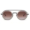 Giorgio Armani - Round Frame Sunglasses - Brown - Sunglasses - Eyewear - Avvenice