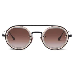Giorgio Armani - Round Frame Sunglasses - Brown - Sunglasses - Eyewear - Avvenice
