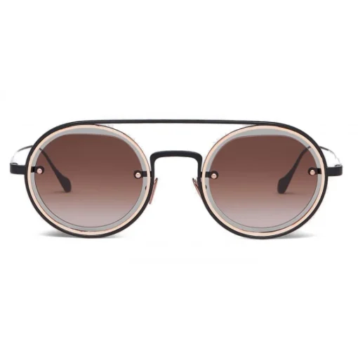 Giorgio Armani - Round Frame Sunglasses - Brown - Sunglasses - Eyewear - Avvenice