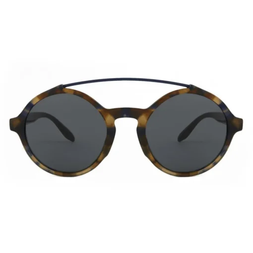 Giorgio Armani - Round Frame Sunglasses with Metal Details - Grey - Eyewear - Avvenice