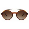 Giorgio Armani - Round Frame Sunglasses with Metal Details - Dark Grey - Eyewear - Avvenice^ Sunglasses & Eyewear
