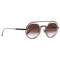 Giorgio Armani - Round Frame Sunglasses - Brown - Sunglasses - Eyewear - Avvenice