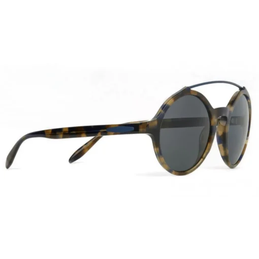 Giorgio Armani - Round Frame Sunglasses with Metal Details - Grey - Eyewear - Avvenice