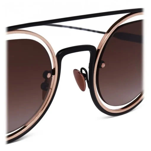 Giorgio Armani - Round Frame Sunglasses - Brown - Sunglasses - Eyewear - Avvenice