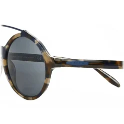 Giorgio Armani - Round Frame Sunglasses with Metal Details - Grey - Eyewear - Avvenice